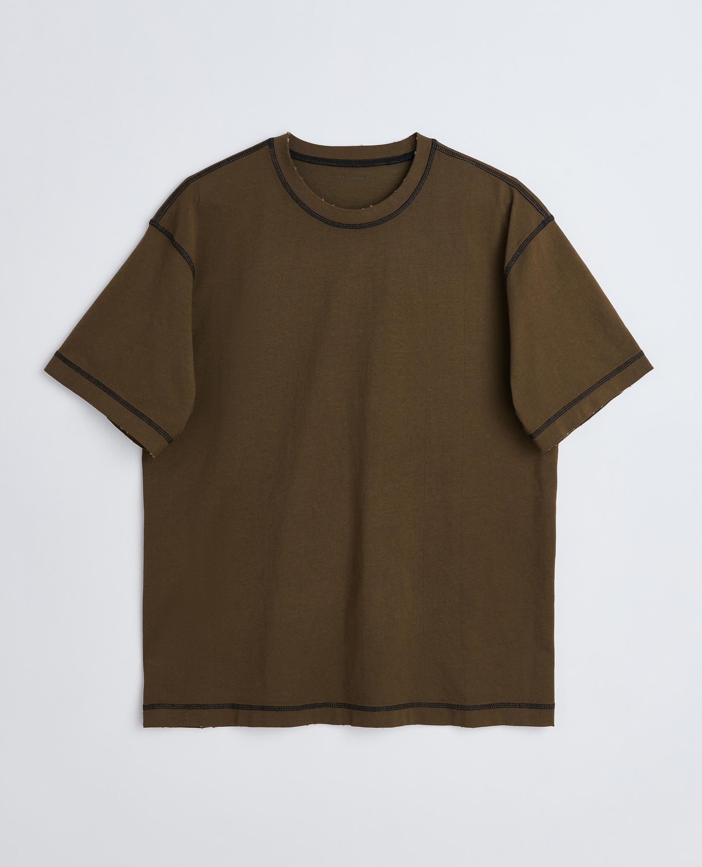 CONTRAST TEE . BROWN