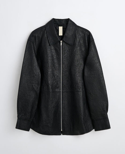 Crinkle Leather Shirt