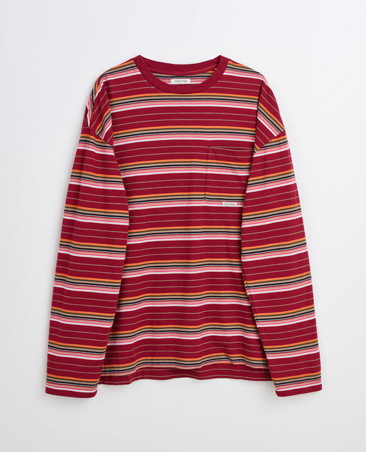 STRIPE LS POCKET TEE
