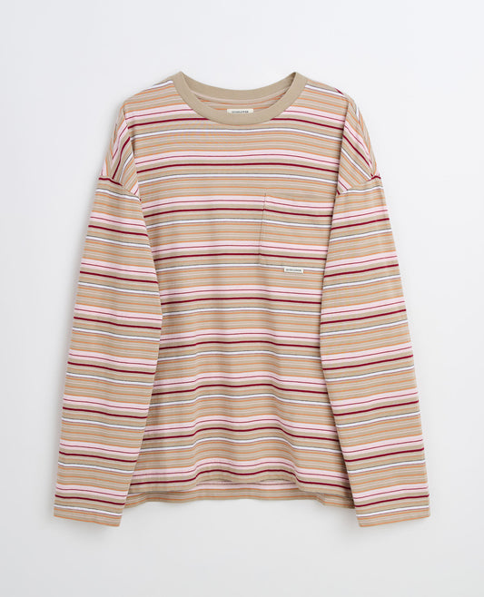STRIPE LS POCKET TEE