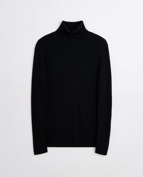 トップス SUBLATIONS TURTLE NECK RIB KNIT .12 TURTLENECK RIB KNIT [BLACK] – SUBLATIONS