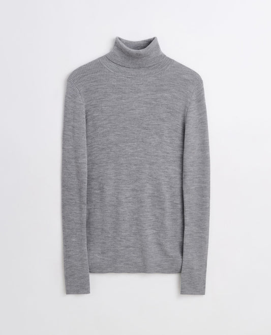 MERINO RIB TURTLE NECK