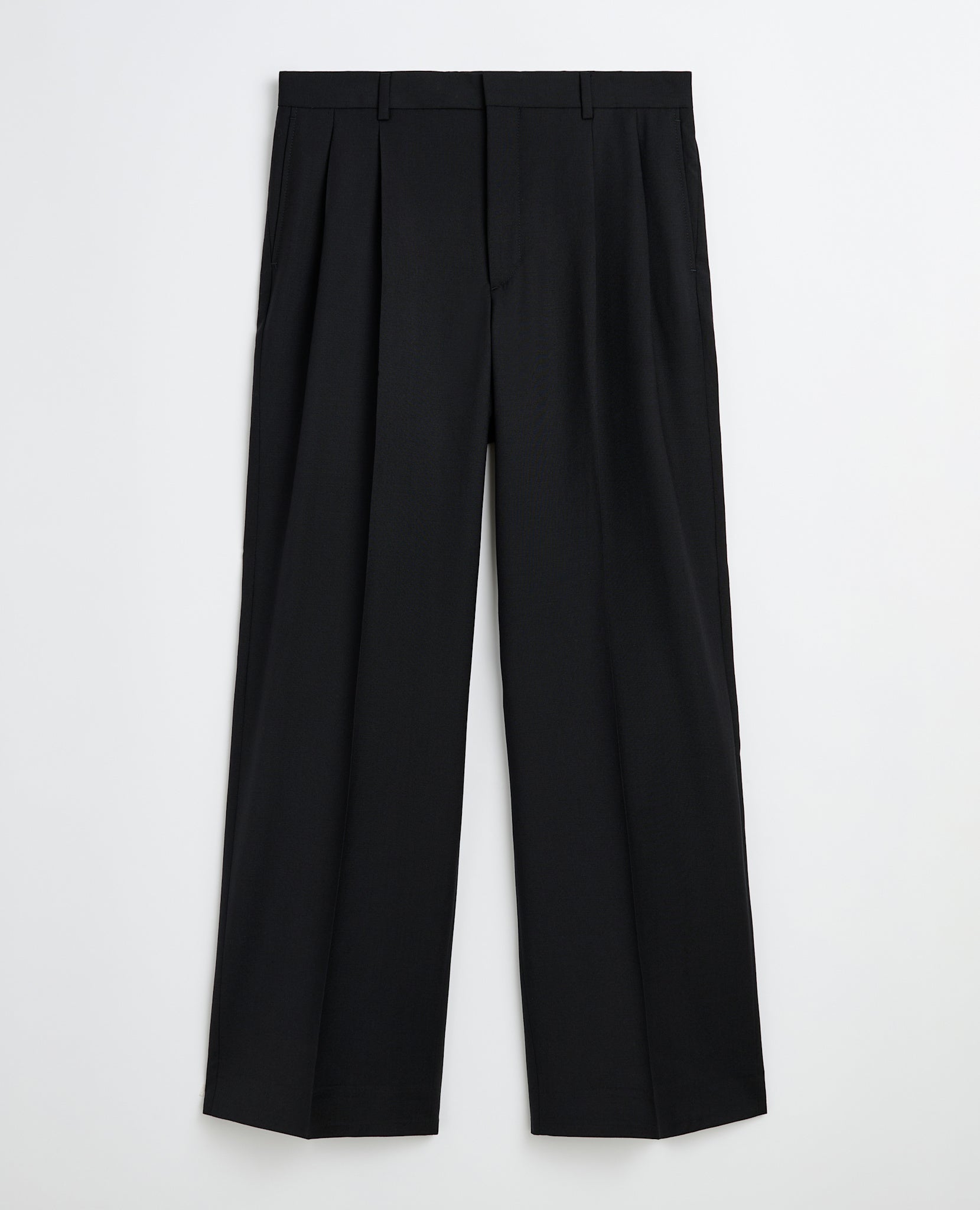WIDE PLEATED TROUSER TROPICAL WOOL – Sunflower