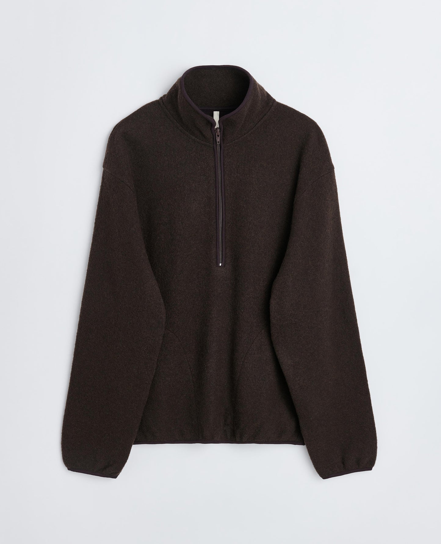 WOOL ZIP . BROWN